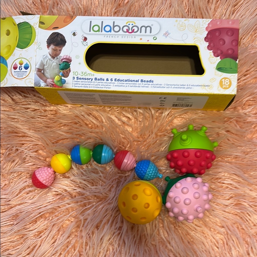 Lalaboom Bright Sensory Balls & Beads Set - Multicolor